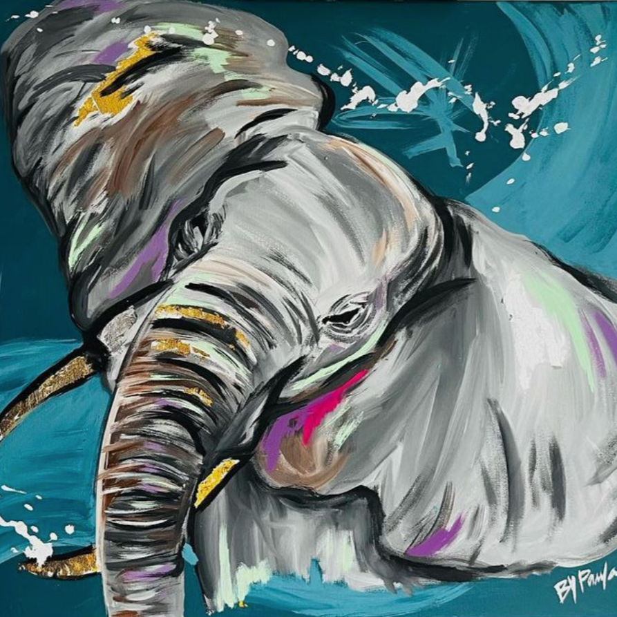 Painting - Silver Elephant